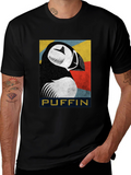 Puffin Graphic T-Shirt - Retro Bird Lover Tee