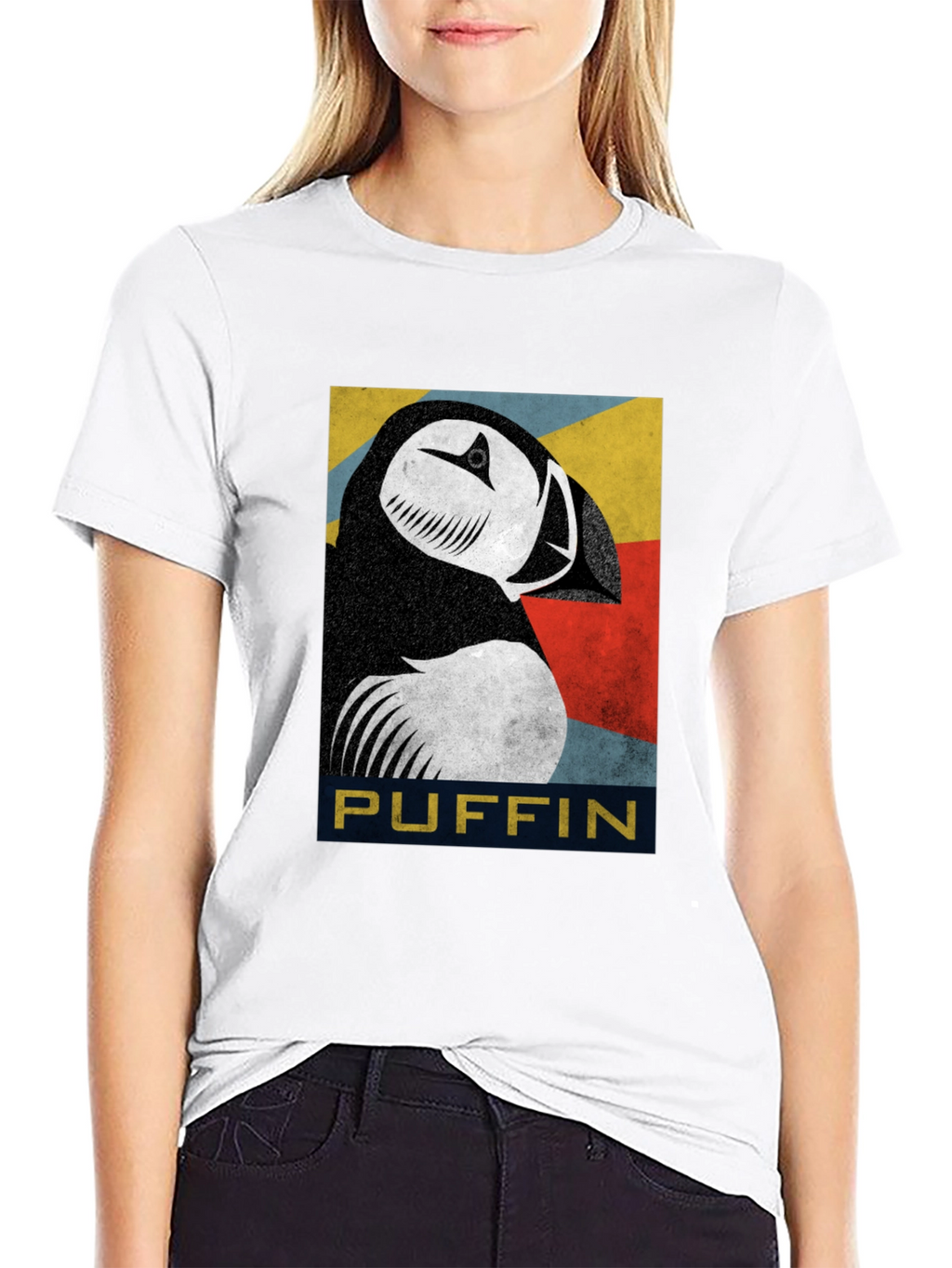 Puffin Graphic T-Shirt - Retro Bird Lover Tee