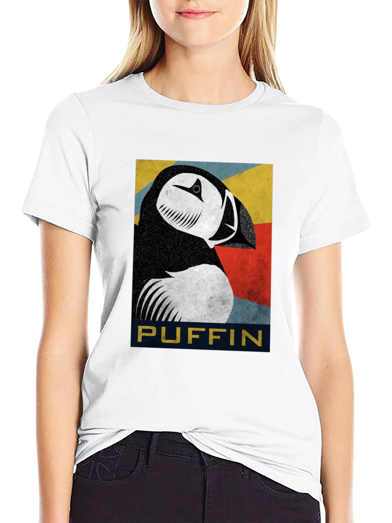 Puffin Graphic T-Shirt - Retro Bird Lover Tee