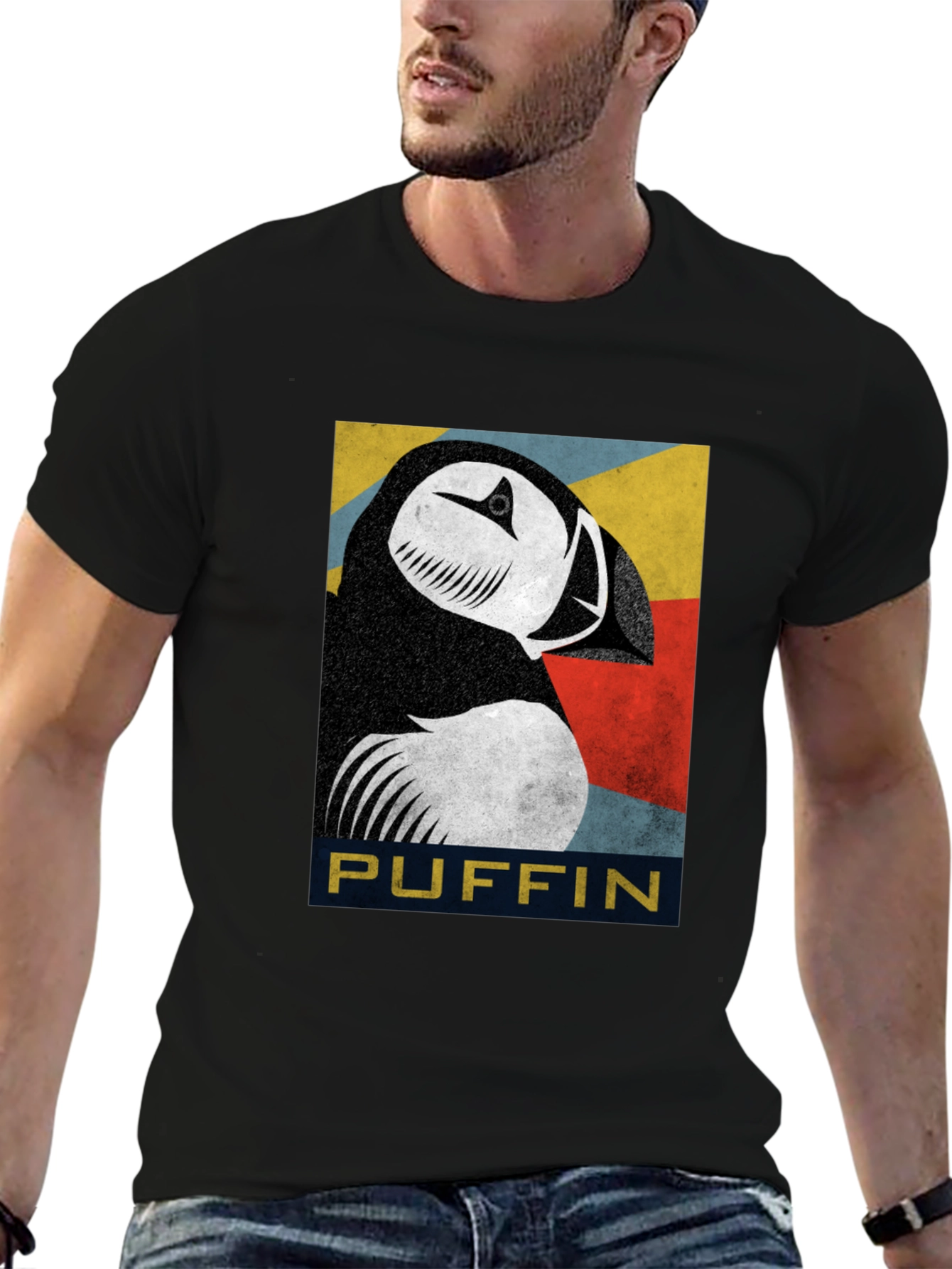 Puffin Graphic T-Shirt - Retro Bird Lover Tee