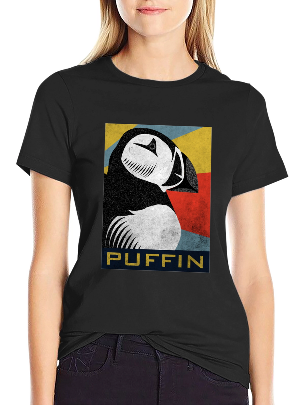 Puffin Graphic T-Shirt - Retro Bird Lover Tee