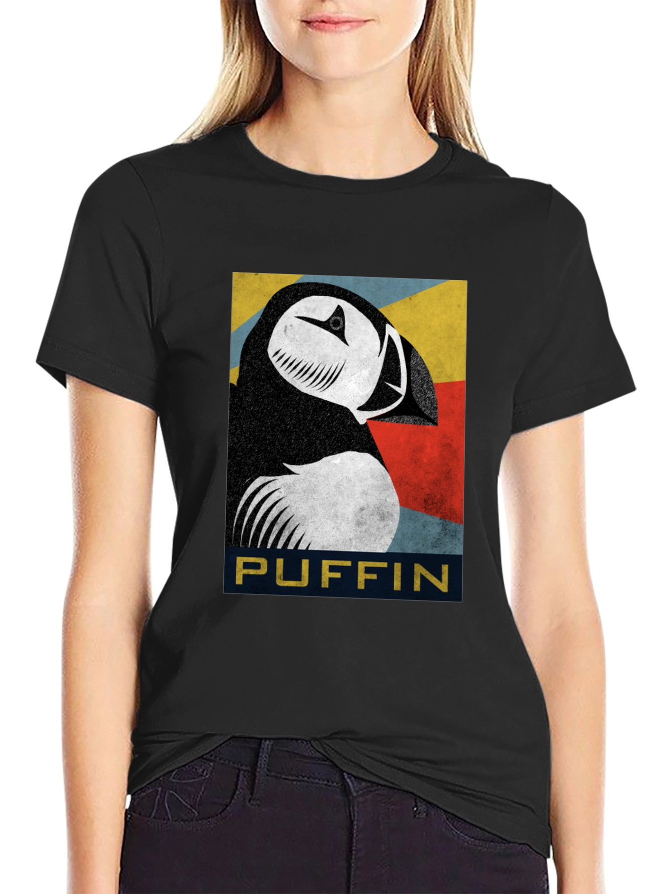 Puffin Graphic T-Shirt - Retro Bird Lover Tee