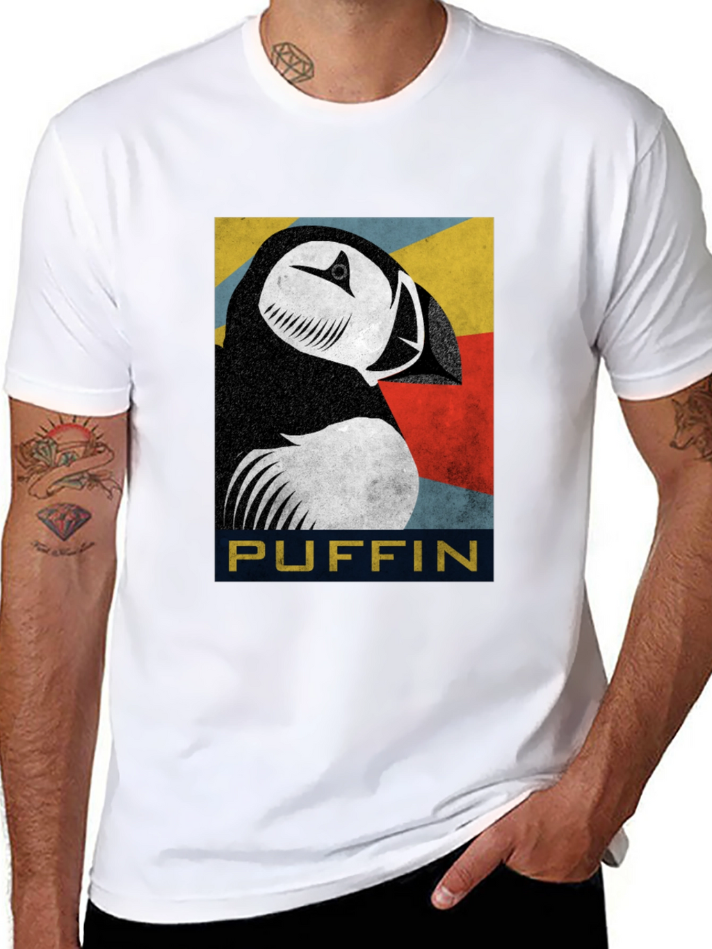 Puffin Graphic T-Shirt - Retro Bird Lover Tee