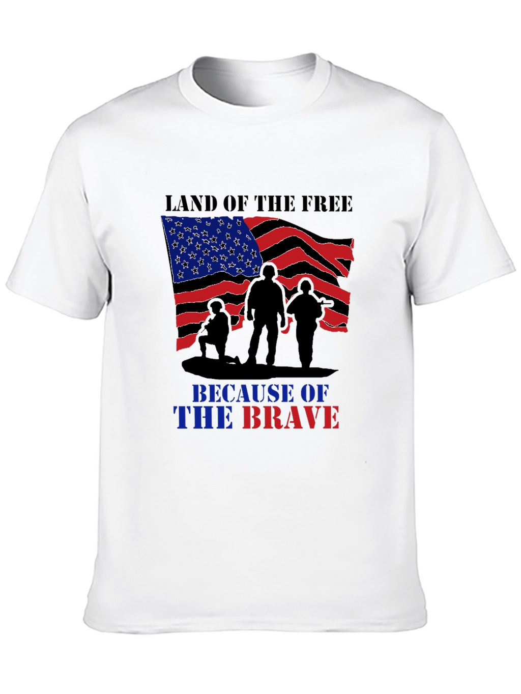 Land of Free Brave Soldiers Graphic T-Shirt