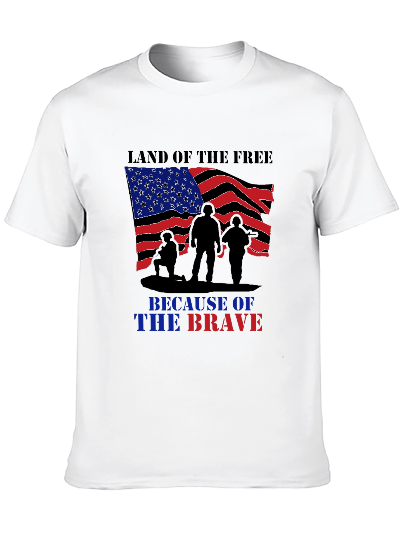 Land of Free Brave Soldiers Graphic T-Shirt