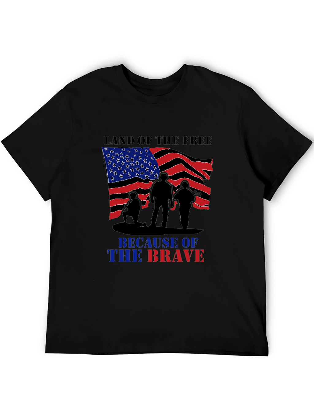 Land of Free Brave Soldiers Graphic T-Shirt