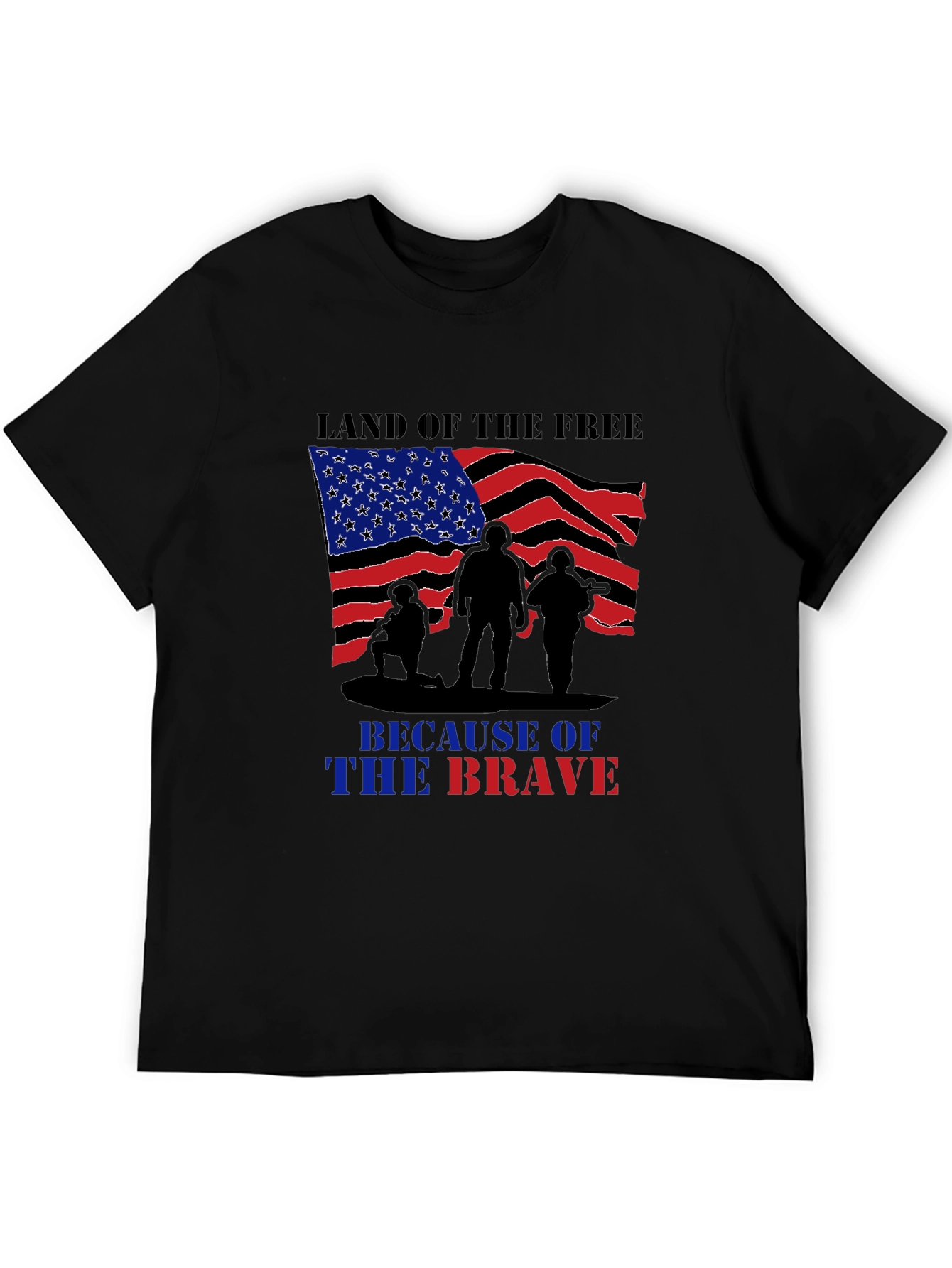 Land of Free Brave Soldiers Graphic T-Shirt