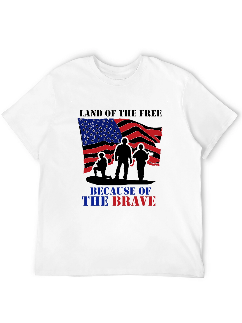 Land of Free Brave Soldiers Graphic T-Shirt