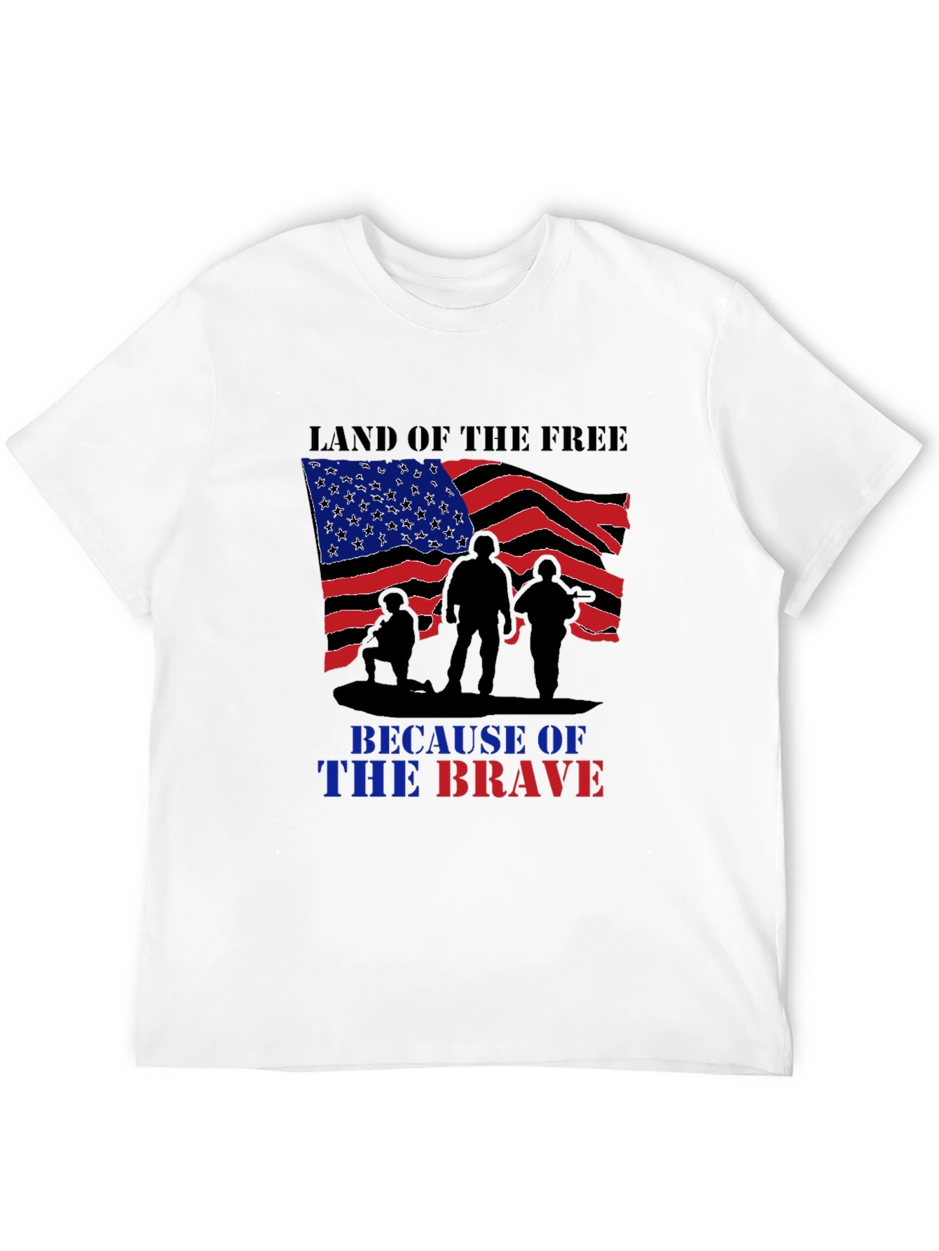 Land of Free Brave Soldiers Graphic T-Shirt