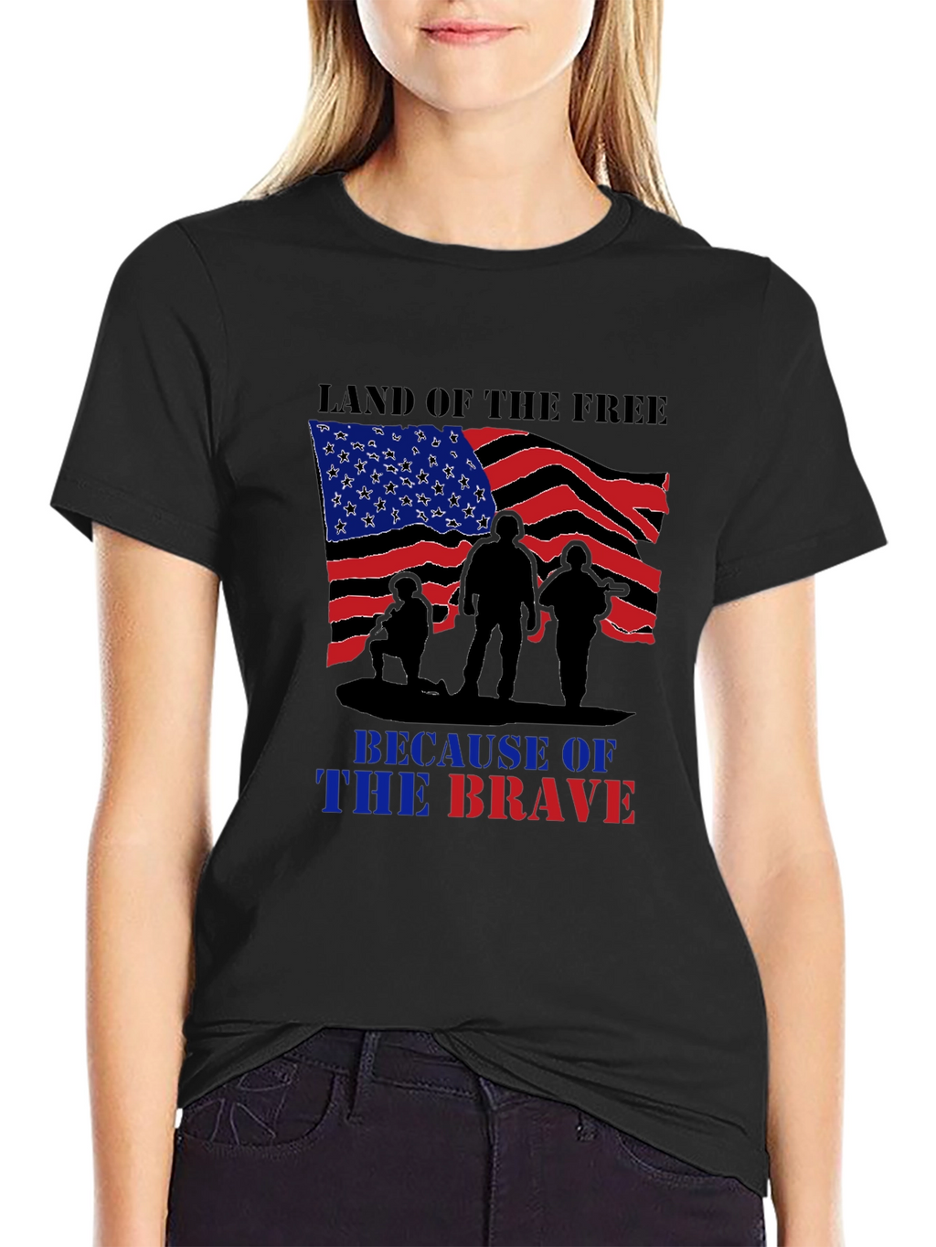 Land of Free Brave Soldiers Graphic T-Shirt