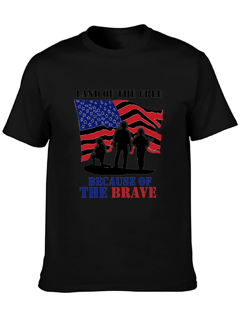 Land of Free Brave Soldiers Graphic T-Shirt