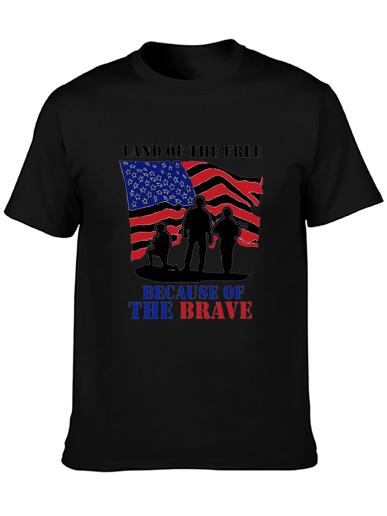 Land of Free Brave Soldiers Graphic T-Shirt