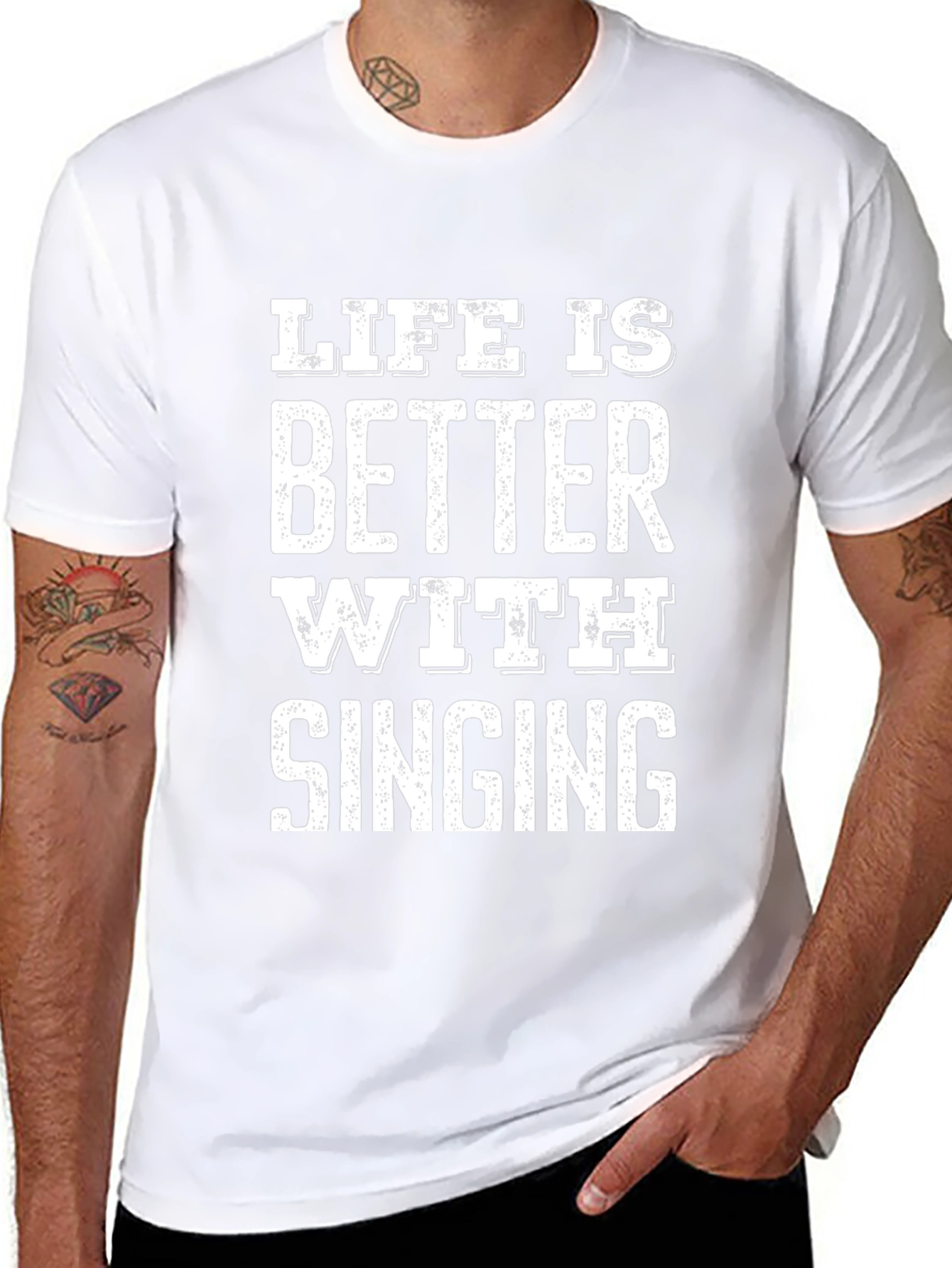 Life is Better with Singing Black T-Shirt