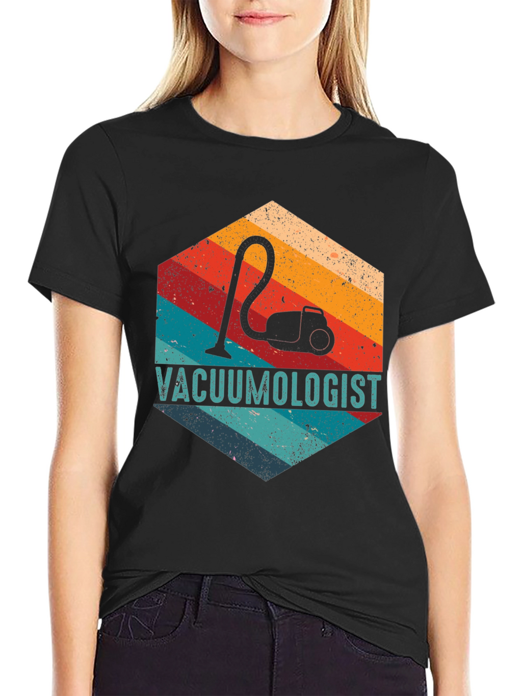 Vacuumologist Retro Hexagon Graphic T-Shirt