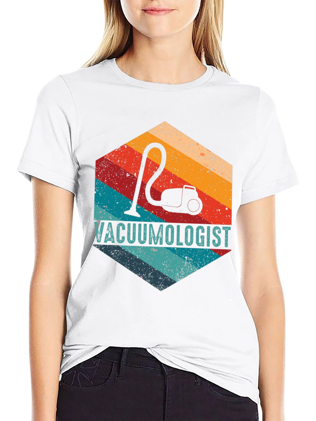 Vacuumologist Retro Hexagon Graphic T-Shirt