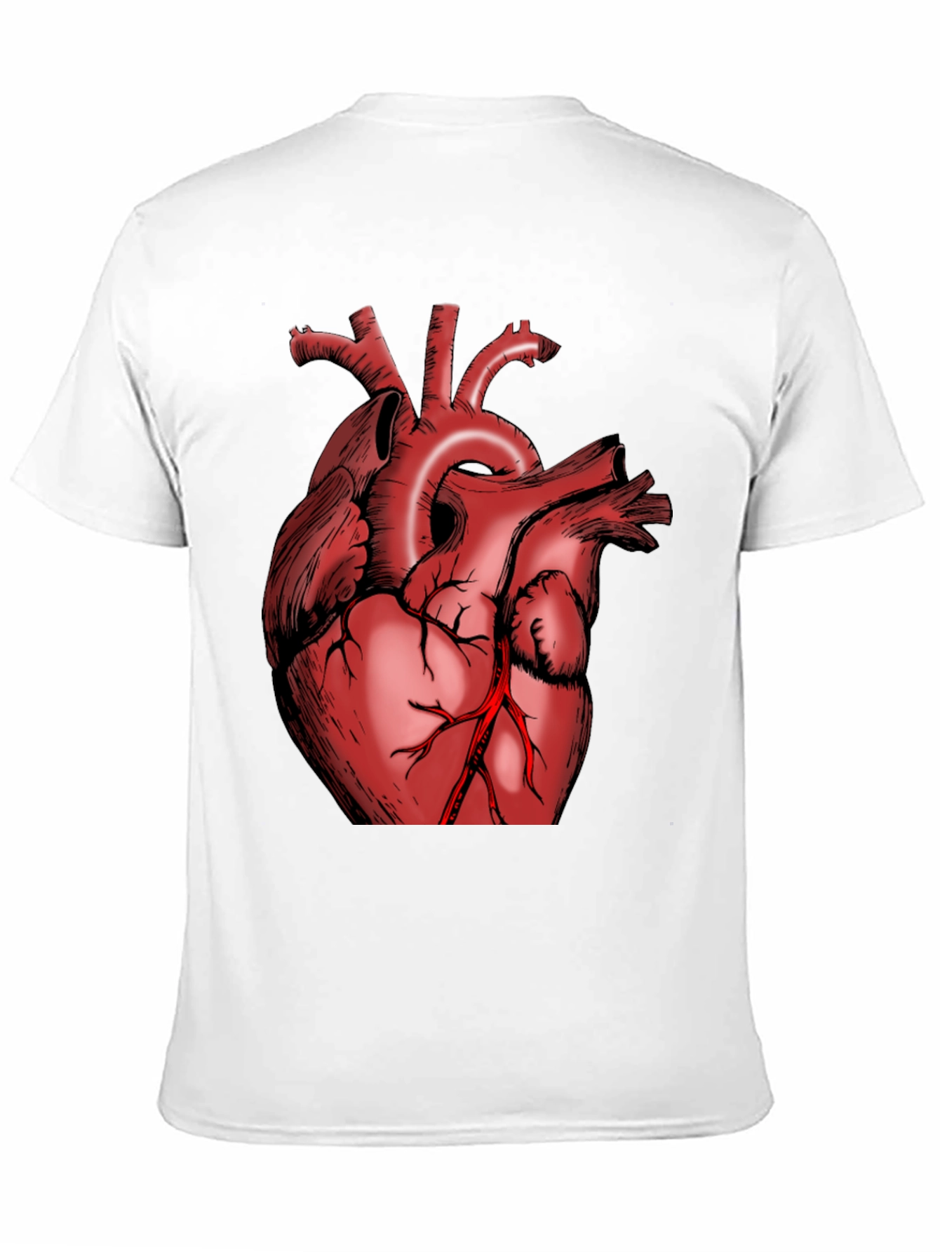 Anatomical Heart Graphic Tee - Black Cotton T-Shirt