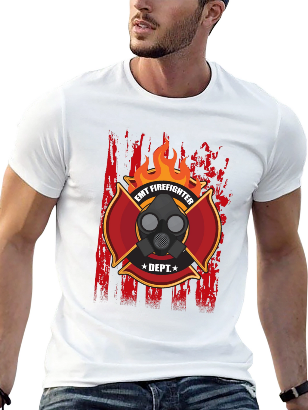 EMT Firefighter T-Shirt - Dept. Design