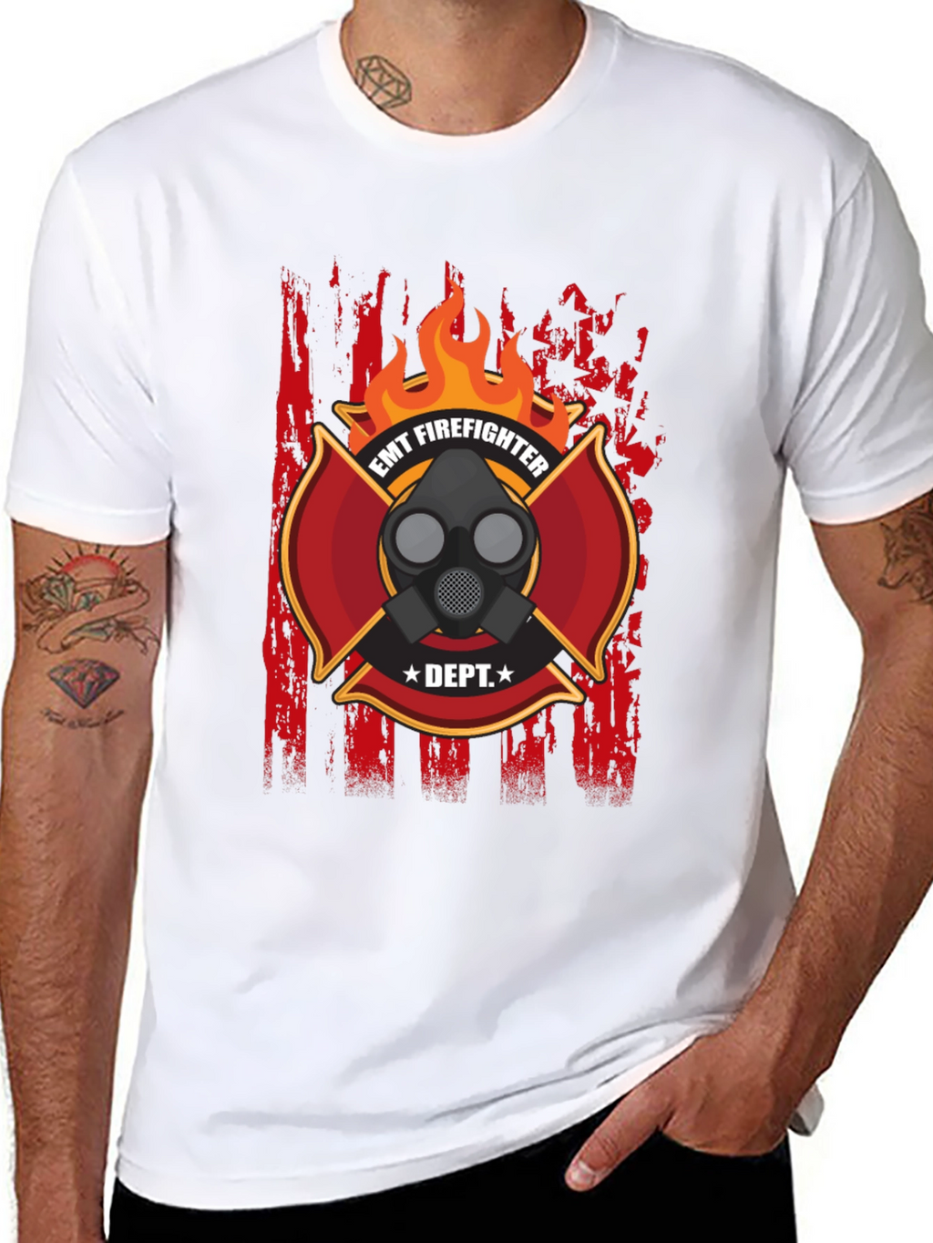 EMT Firefighter T-Shirt - Dept. Design