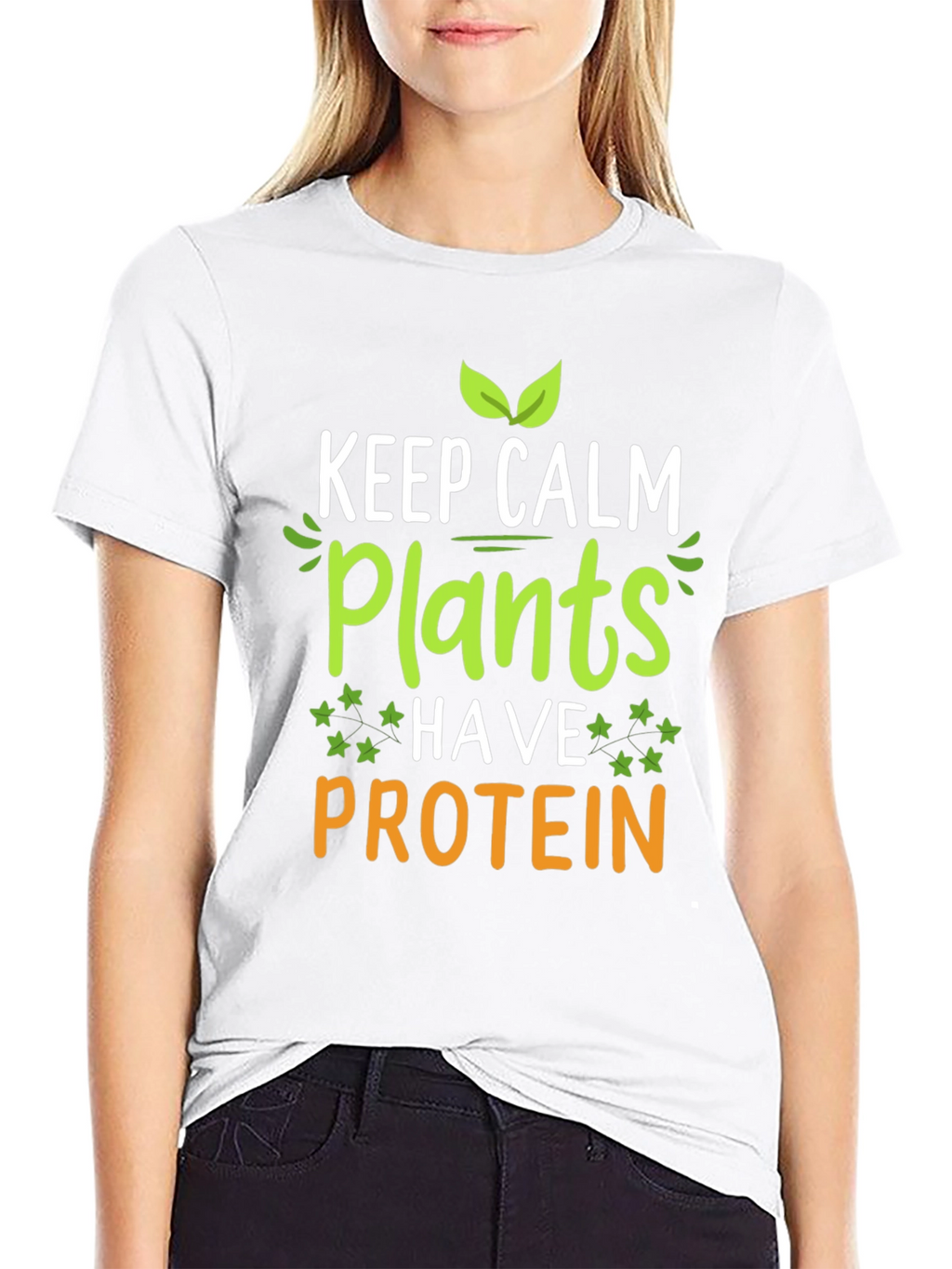 Vegan Protein T-Shirt: Keep Calm Plants Have Protein Tee