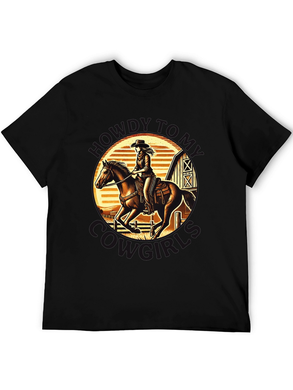 Cowgirl Horse Riding T-Shirt - Western Graphic Tee