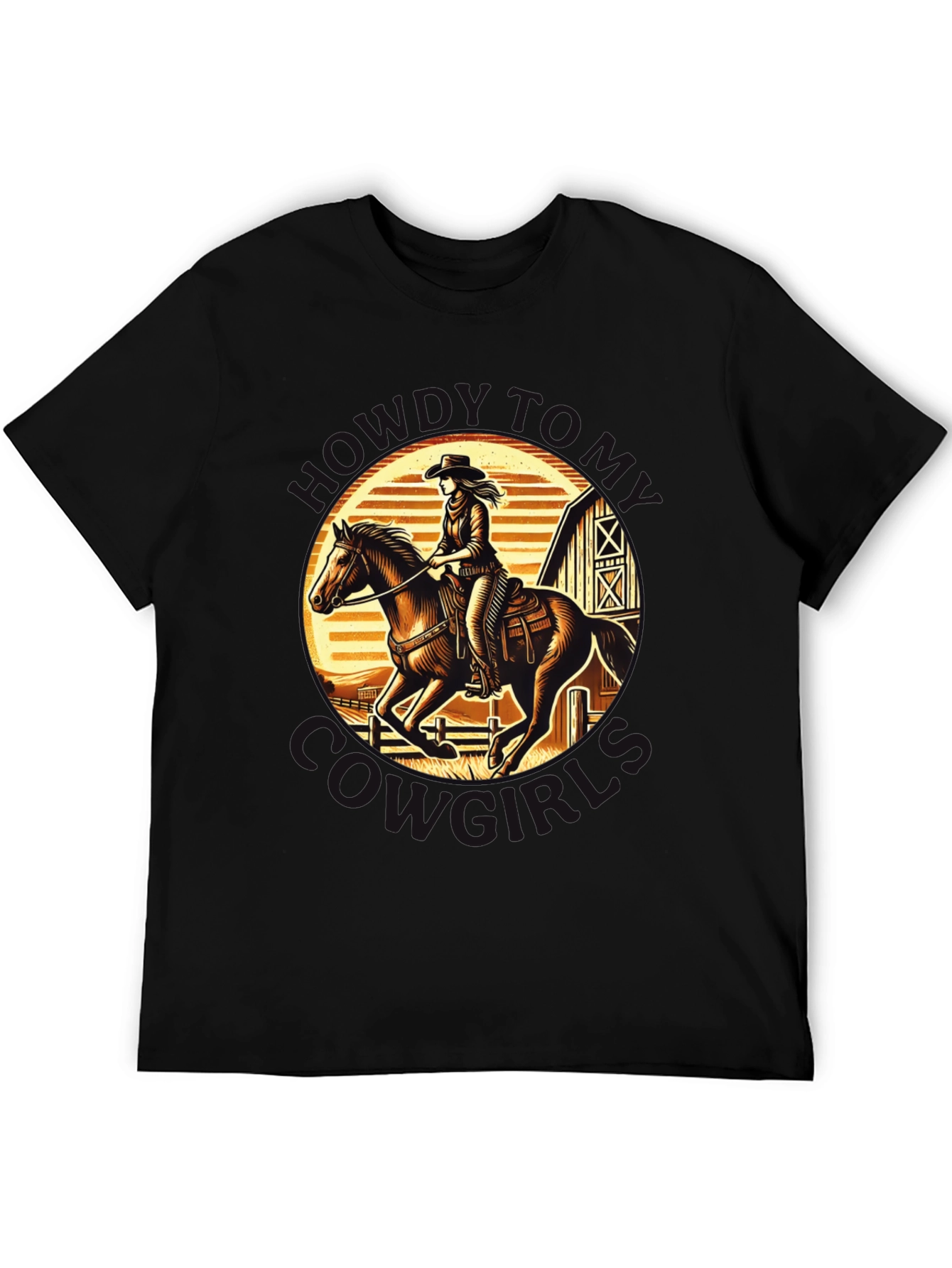 Cowgirl Horse Riding T-Shirt - Western Graphic Tee