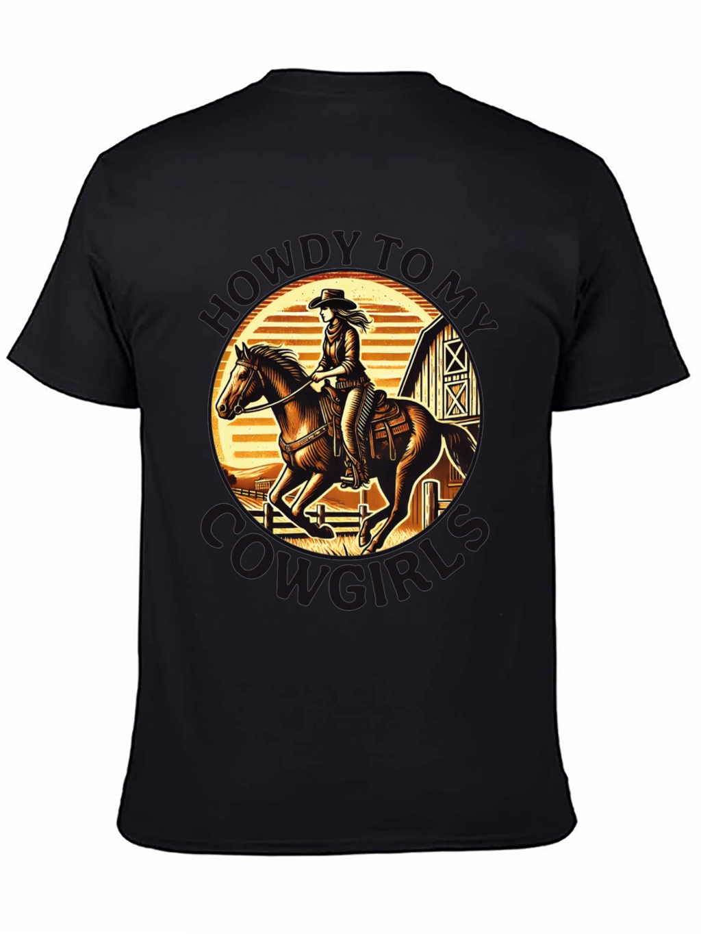 Cowgirl Horse Riding T-Shirt - Western Graphic Tee