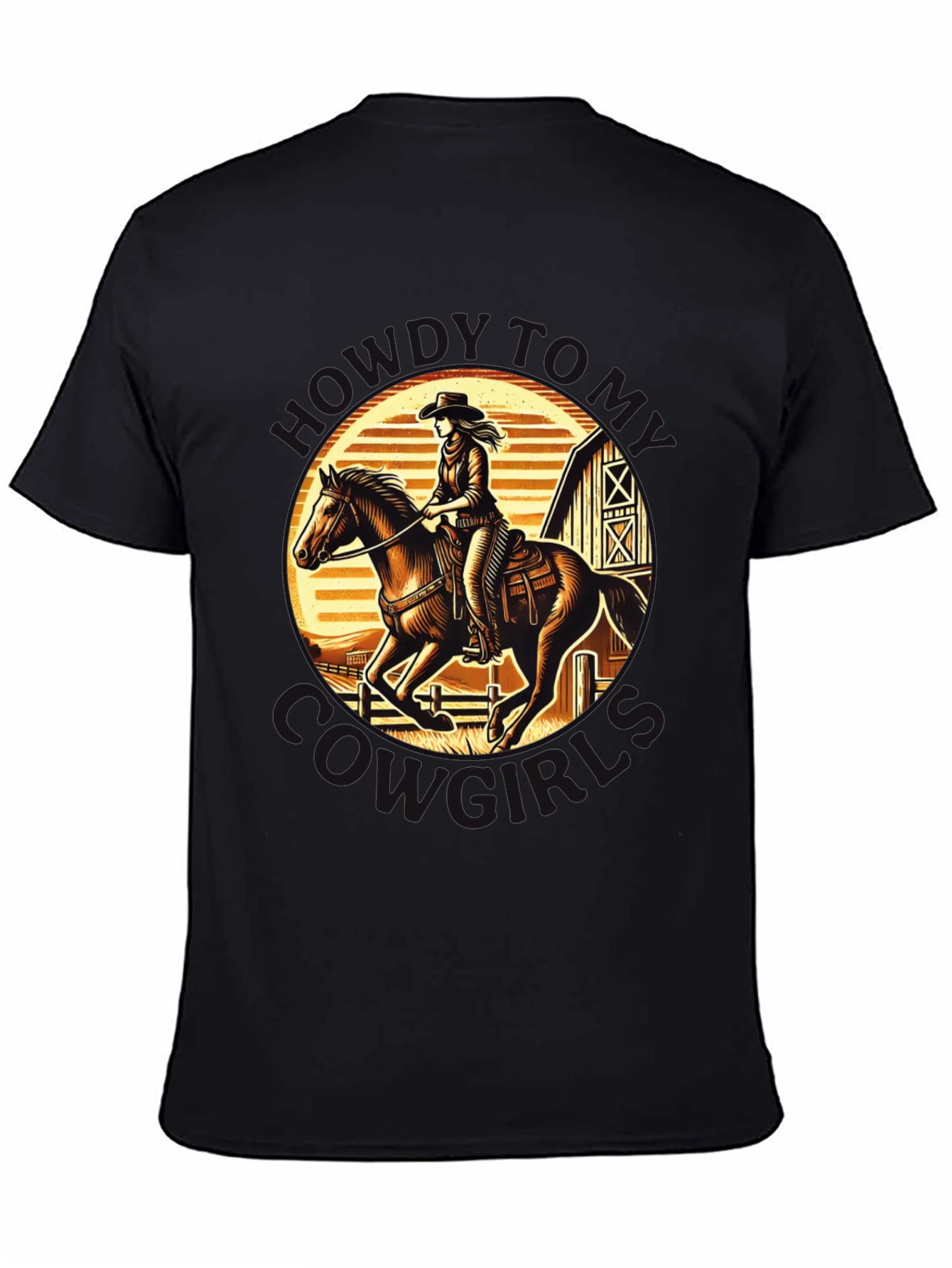 Cowgirl Horse Riding T-Shirt - Western Graphic Tee