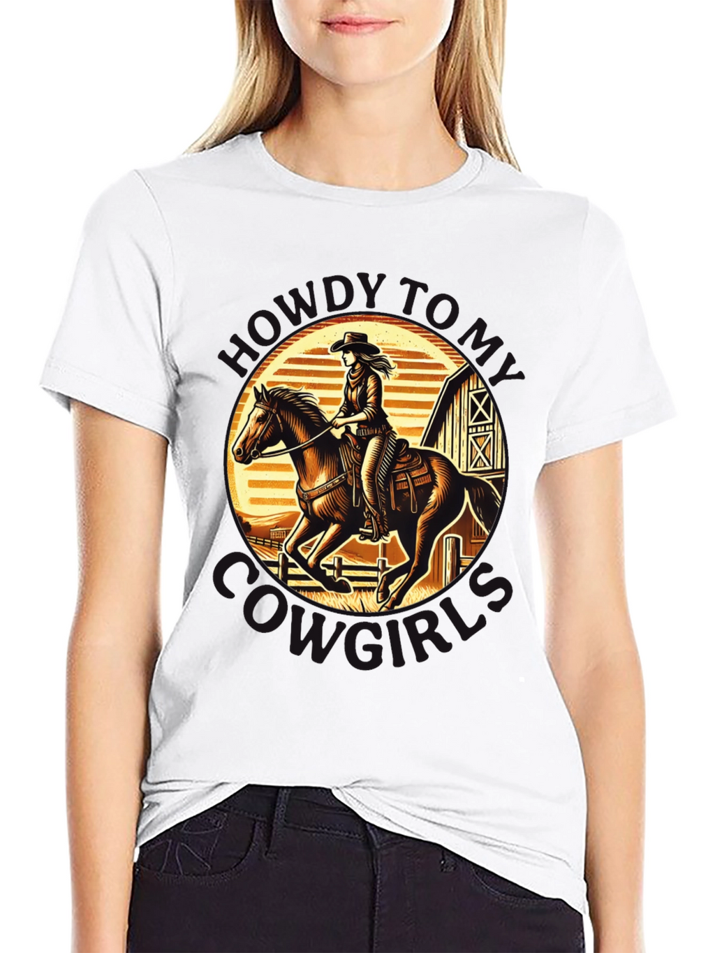 Cowgirl Horse Riding T-Shirt - Western Graphic Tee