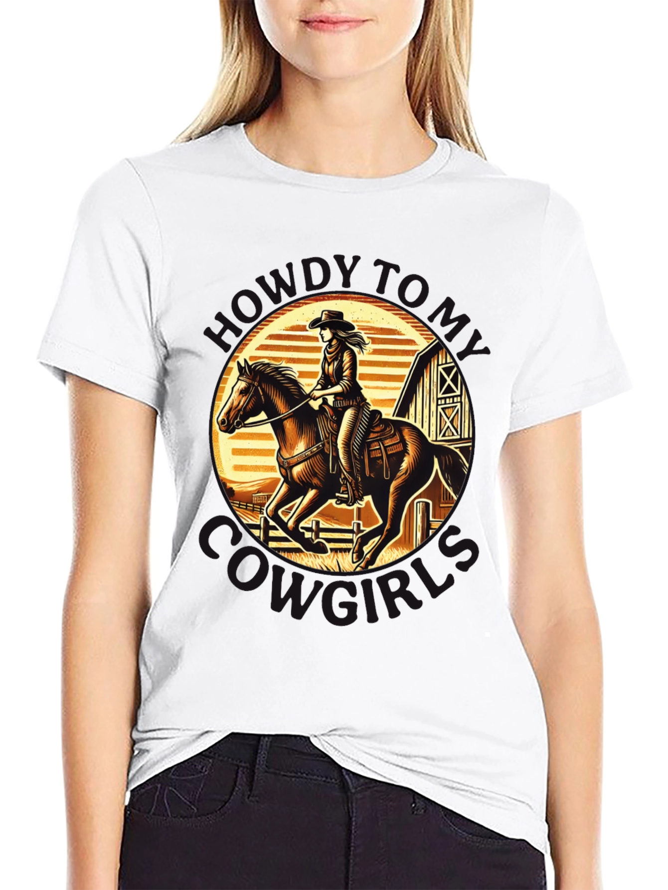 Cowgirl Horse Riding T-Shirt - Western Graphic Tee