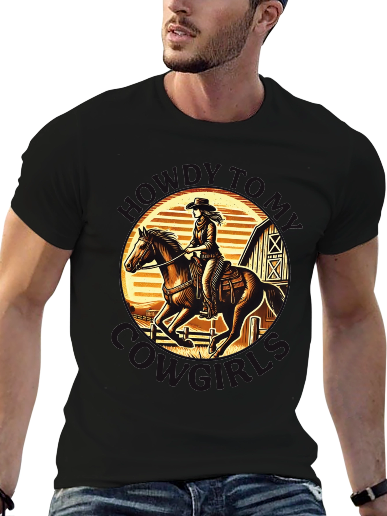 Cowgirl Horse Riding T-Shirt - Western Graphic Tee