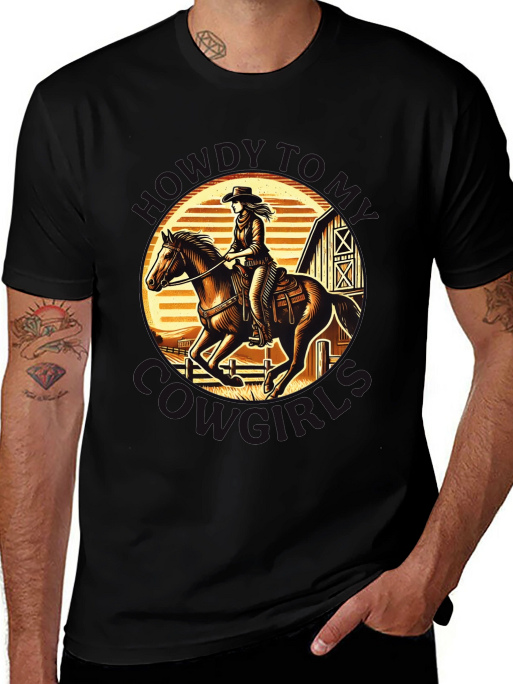 Cowgirl Horse Riding T-Shirt - Western Graphic Tee