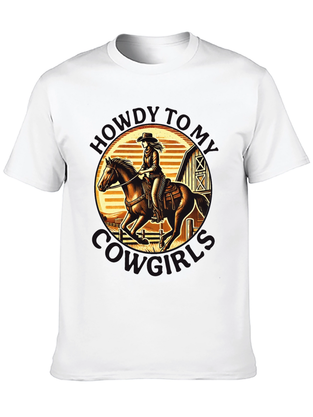 Cowgirl Horse Riding T-Shirt - Western Graphic Tee