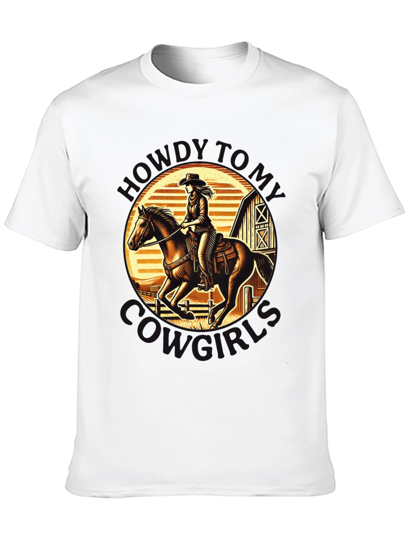 Cowgirl Horse Riding T-Shirt - Western Graphic Tee