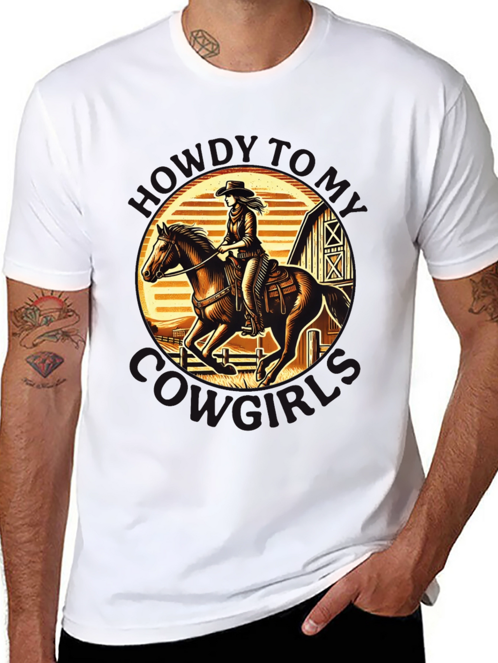 Cowgirl Horse Riding T-Shirt - Western Graphic Tee