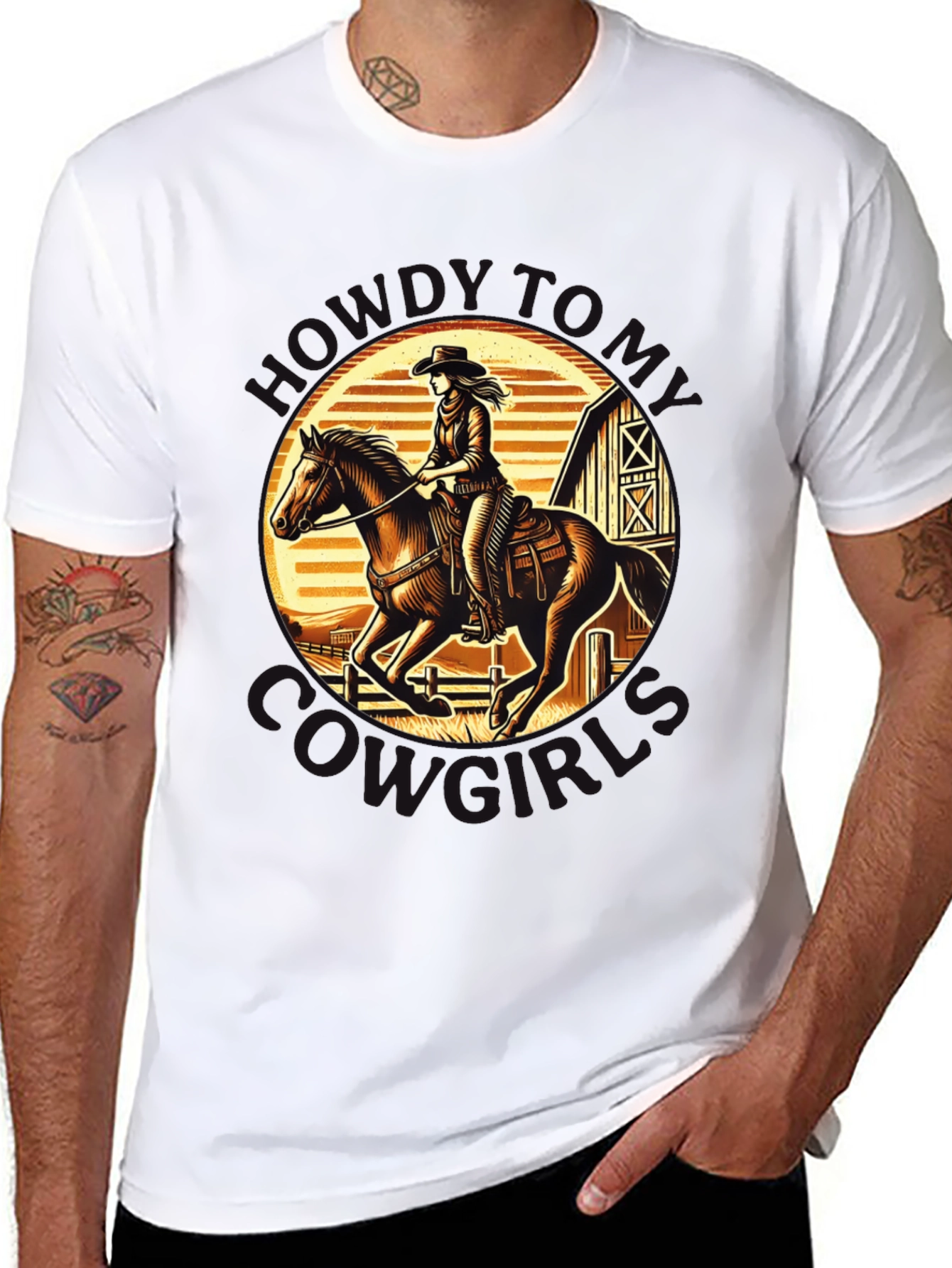 Cowgirl Horse Riding T-Shirt - Western Graphic Tee