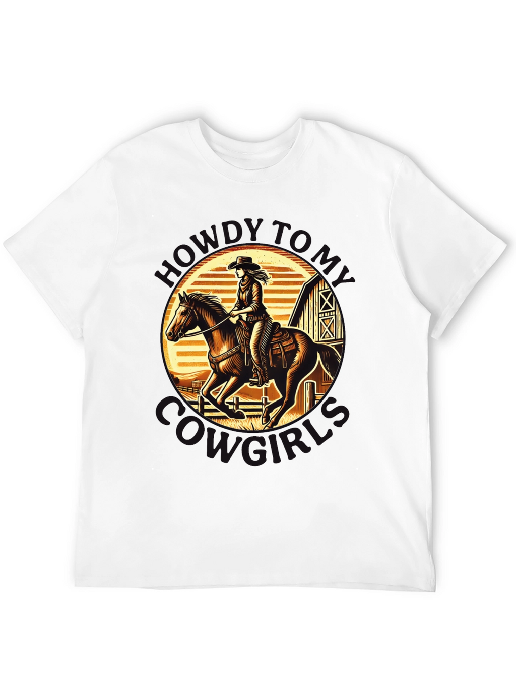 Cowgirl Horse Riding T-Shirt - Western Graphic Tee