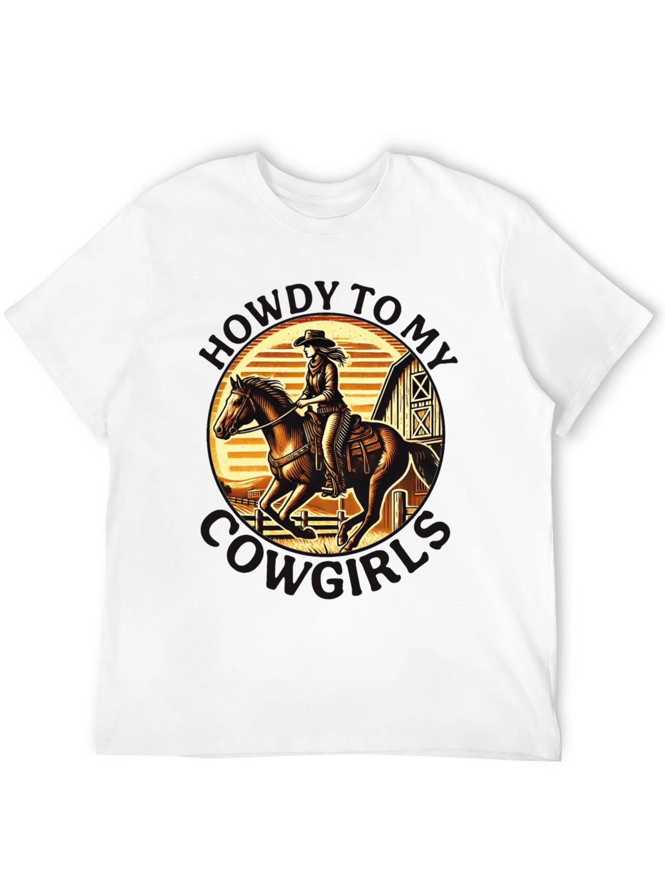 Cowgirl Horse Riding T-Shirt - Western Graphic Tee