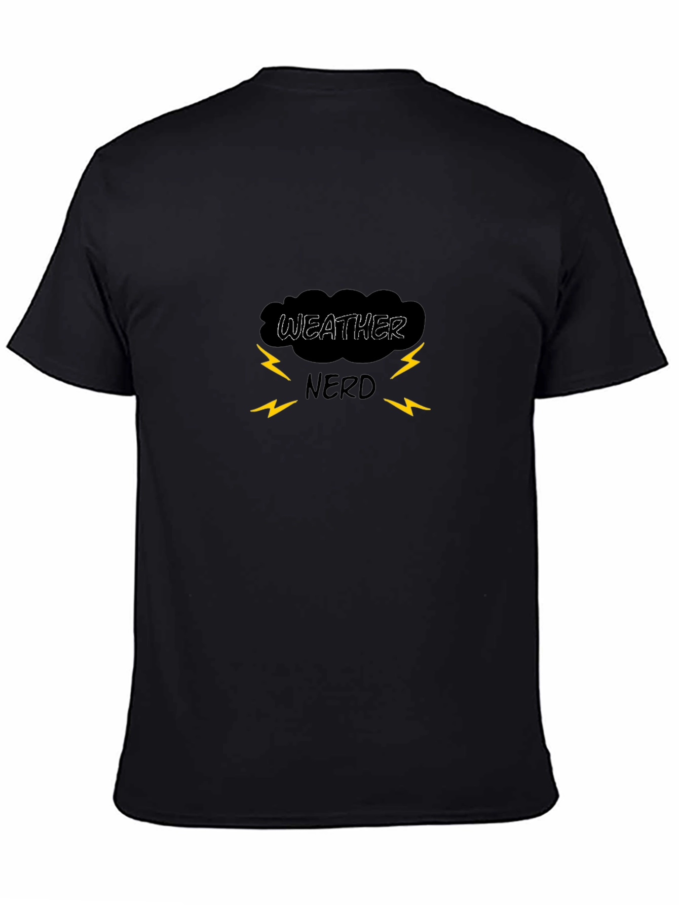 Weather Nerd Black Graphic T-Shirt