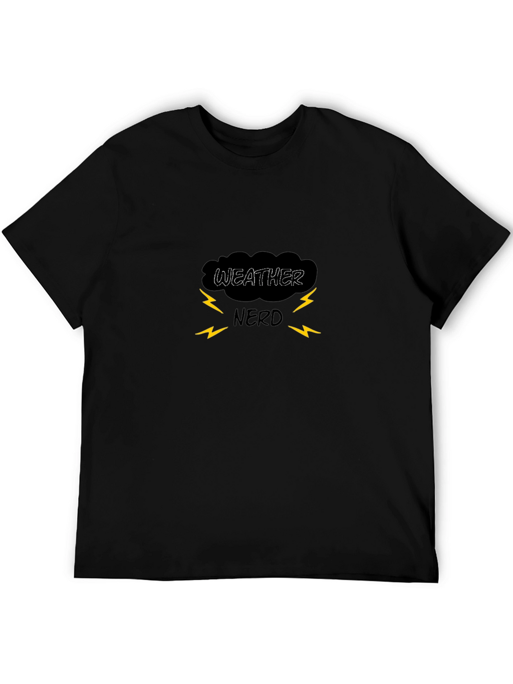 Weather Nerd Black Graphic T-Shirt