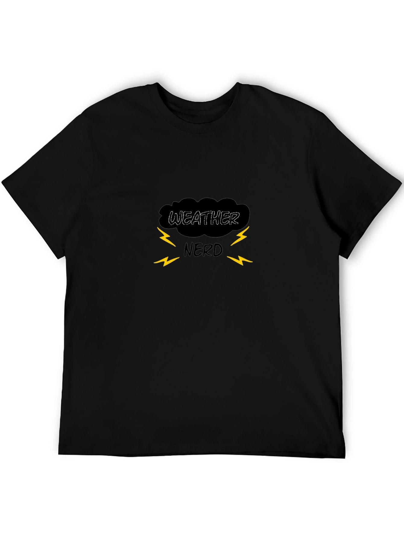 Weather Nerd Black Graphic T-Shirt