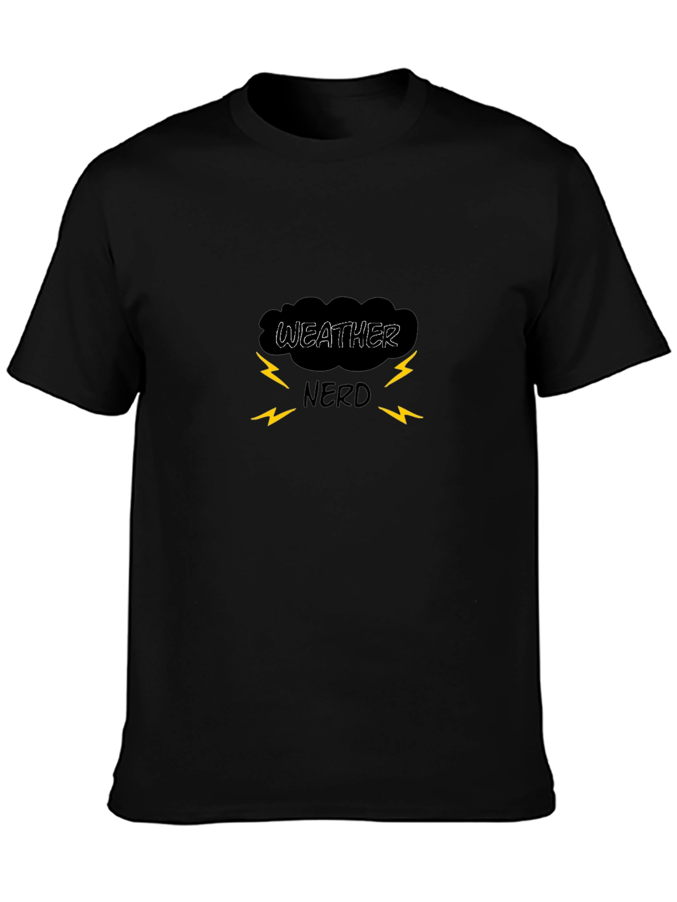 Weather Nerd Black Graphic T-Shirt