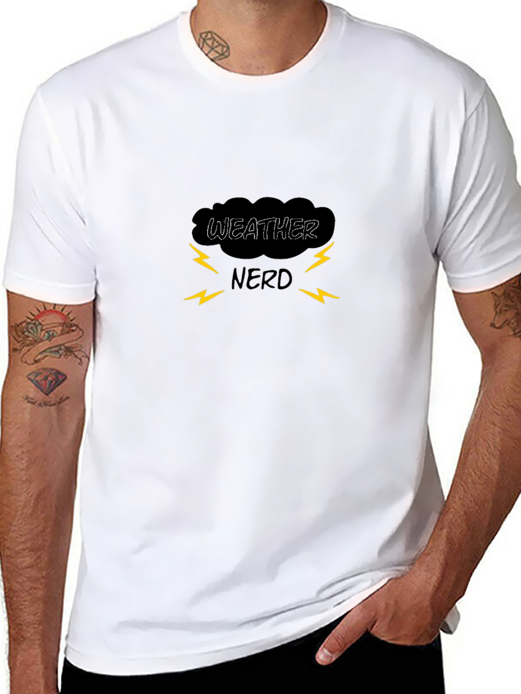 Weather Nerd Black Graphic T-Shirt