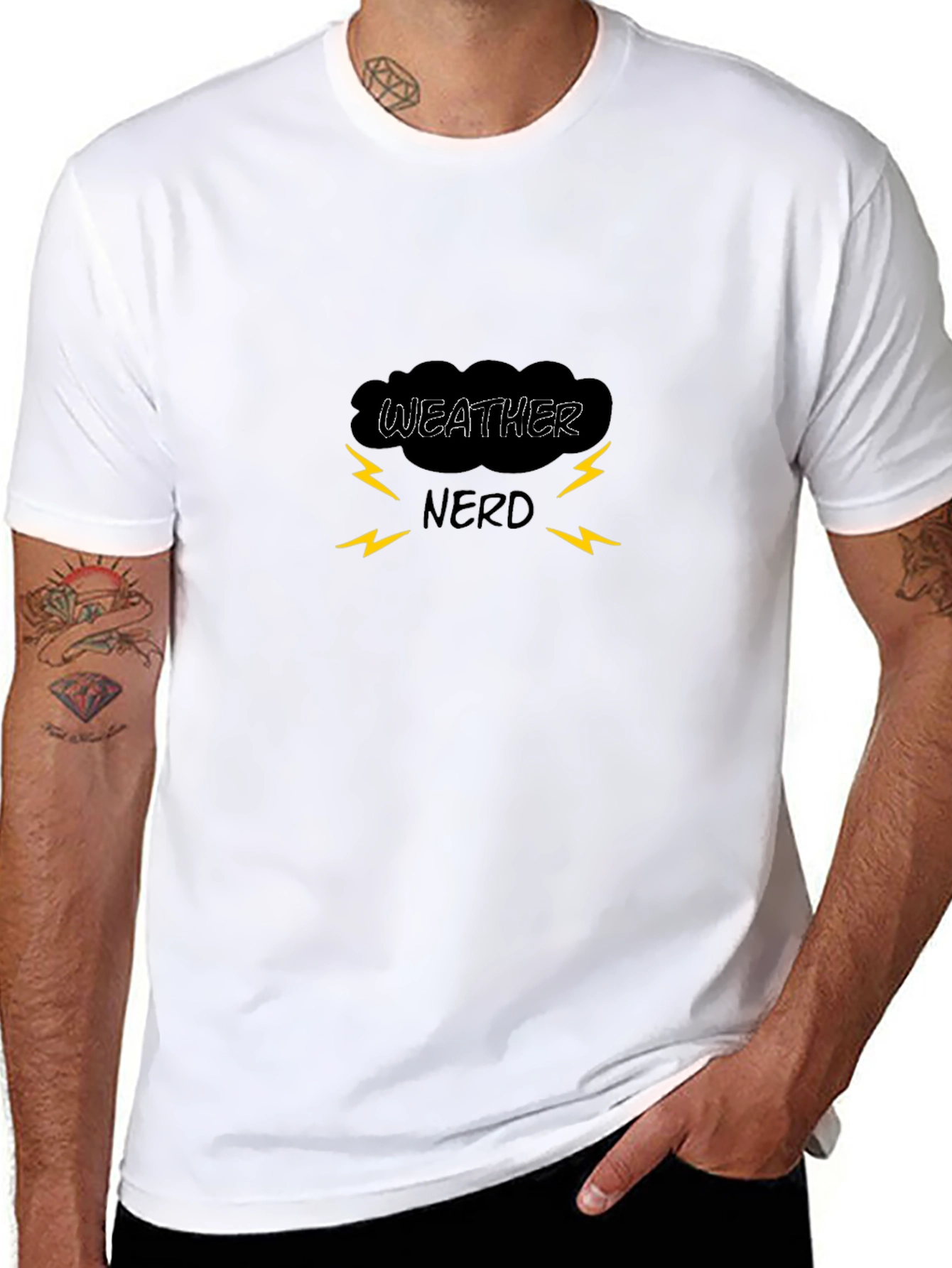 Weather Nerd Black Graphic T-Shirt