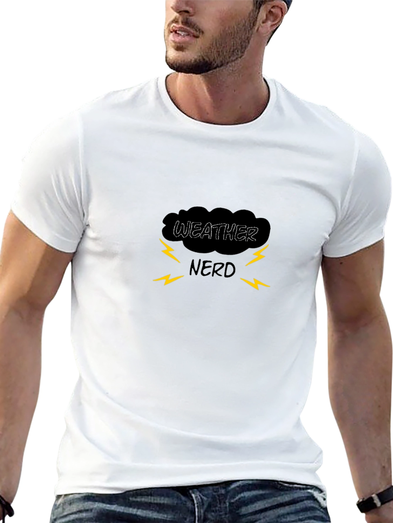 Weather Nerd Black Graphic T-Shirt