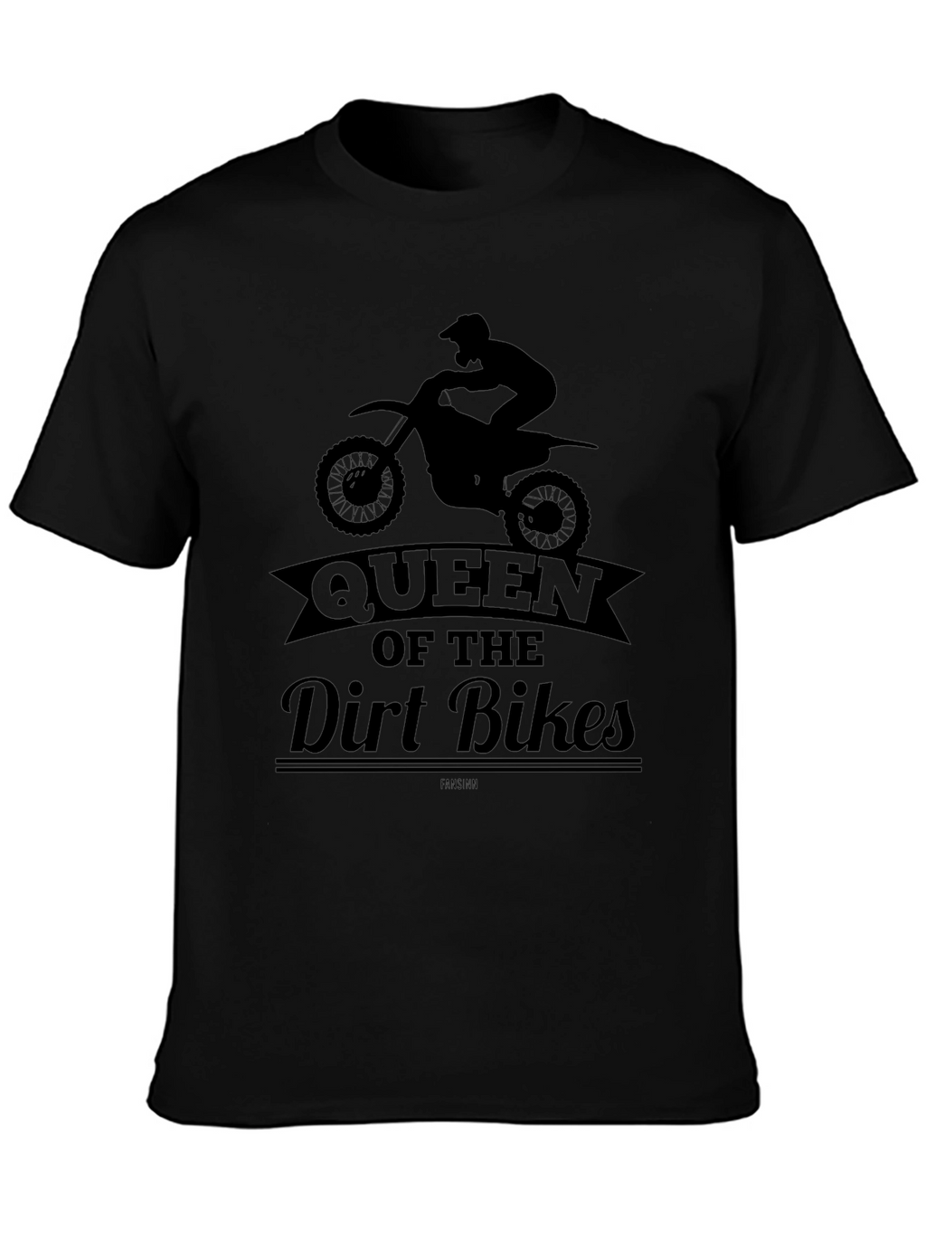 Queen of the Dirt Bikes Graphic Tee - Black
