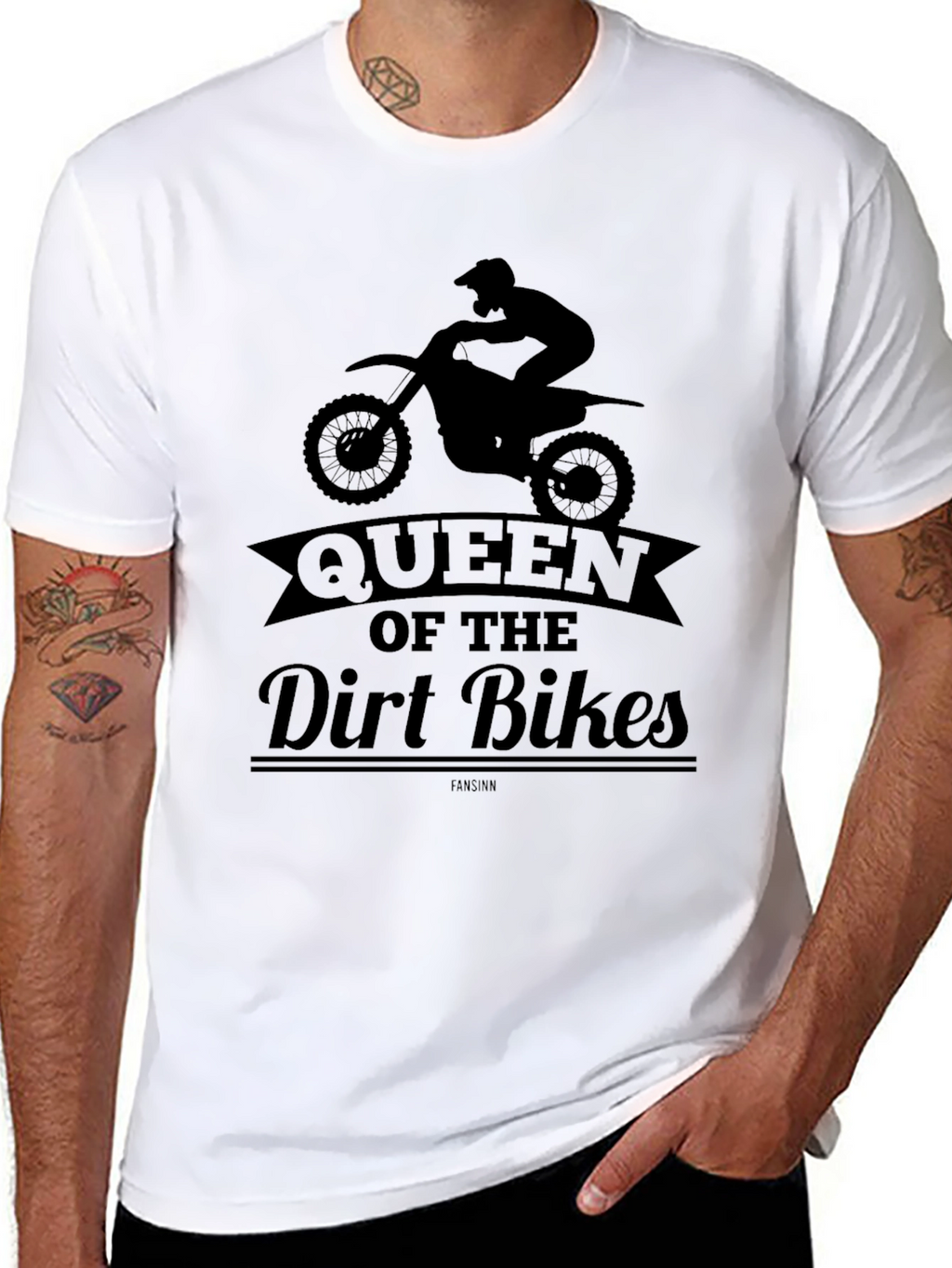 Queen of the Dirt Bikes Graphic Tee - Black