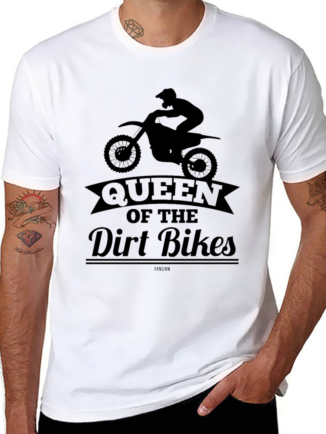Queen of the Dirt Bikes Graphic Tee - Black