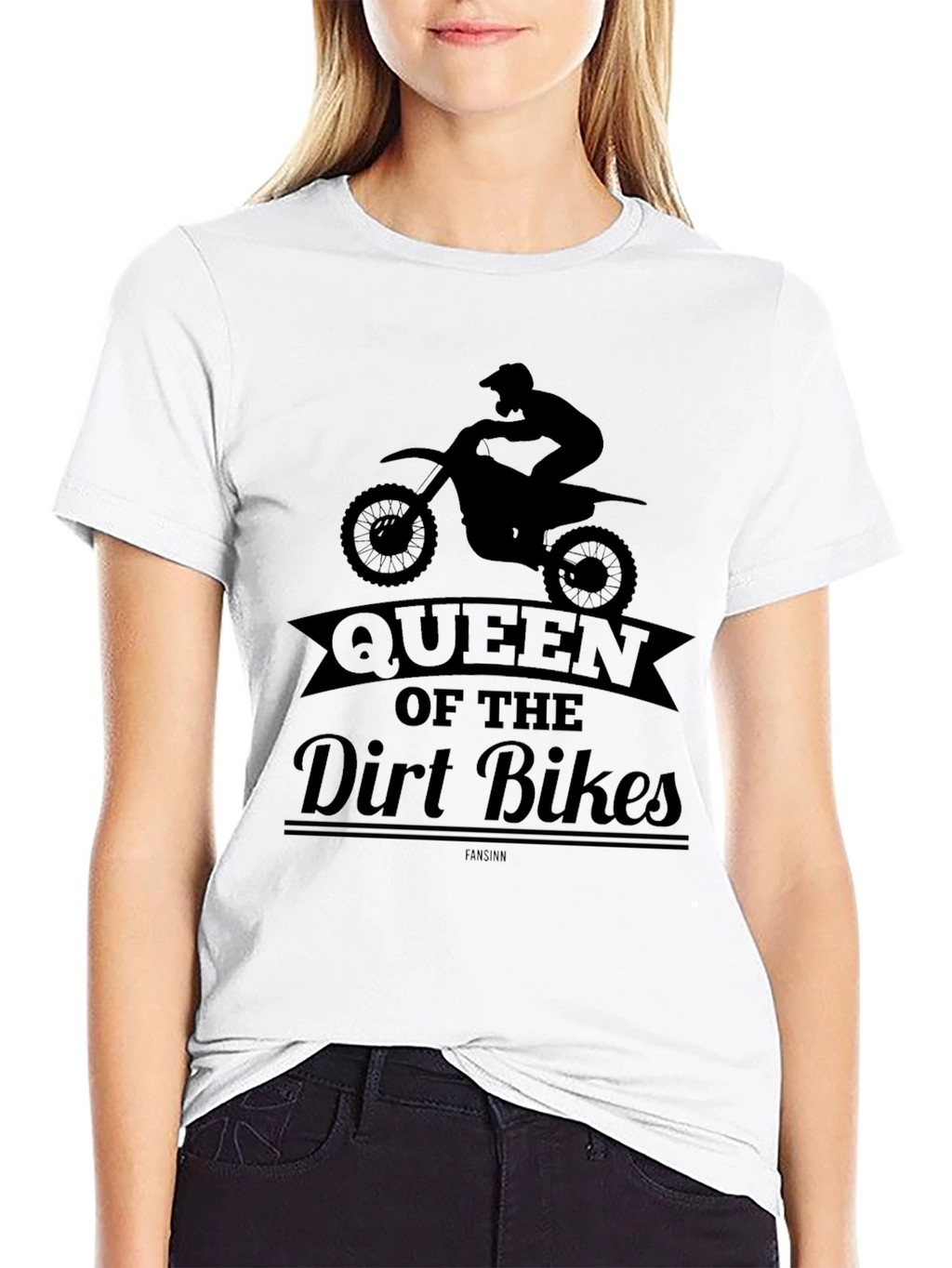 Queen of the Dirt Bikes Graphic Tee - Black