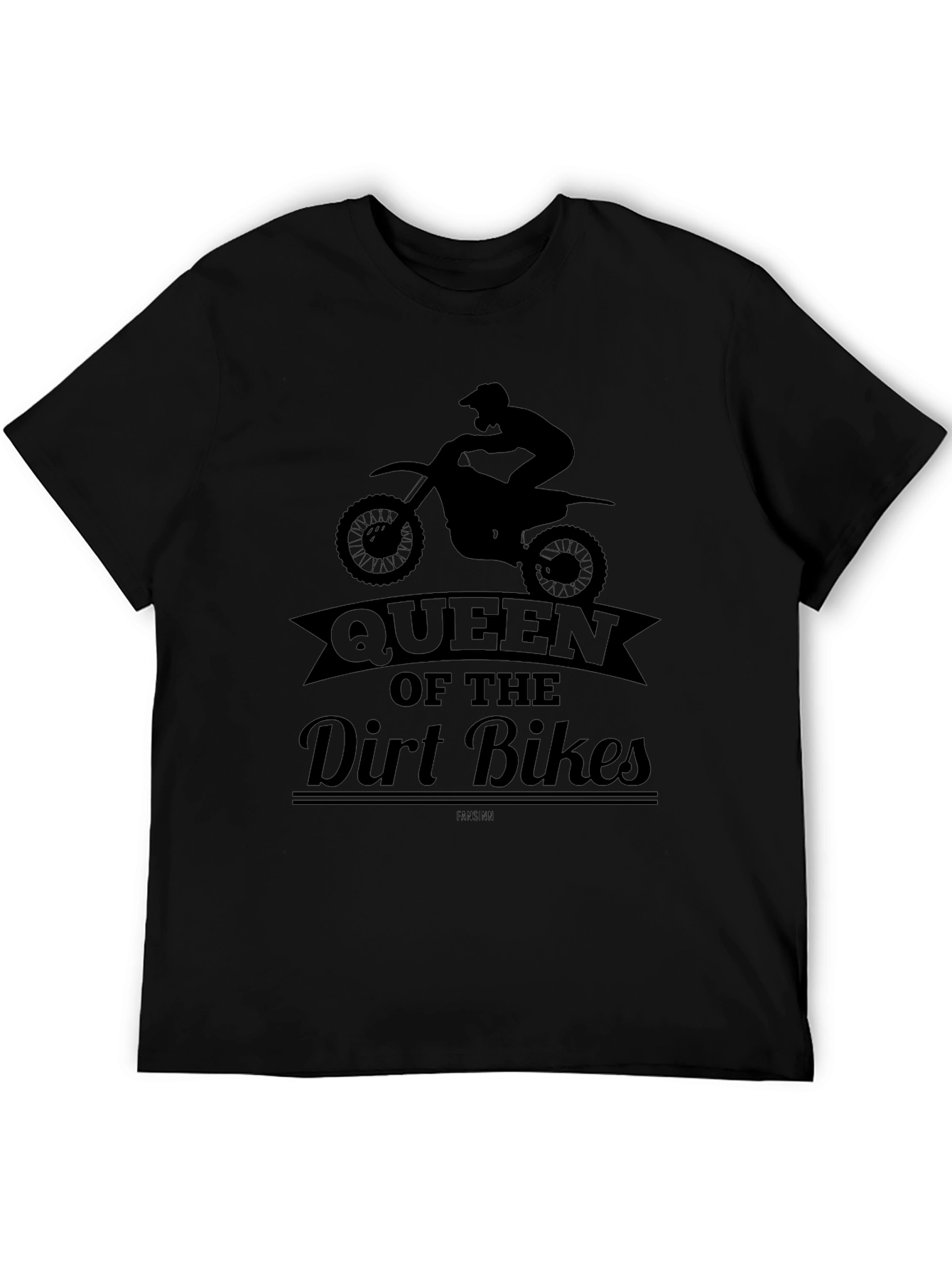 Queen of the Dirt Bikes Graphic Tee - Black