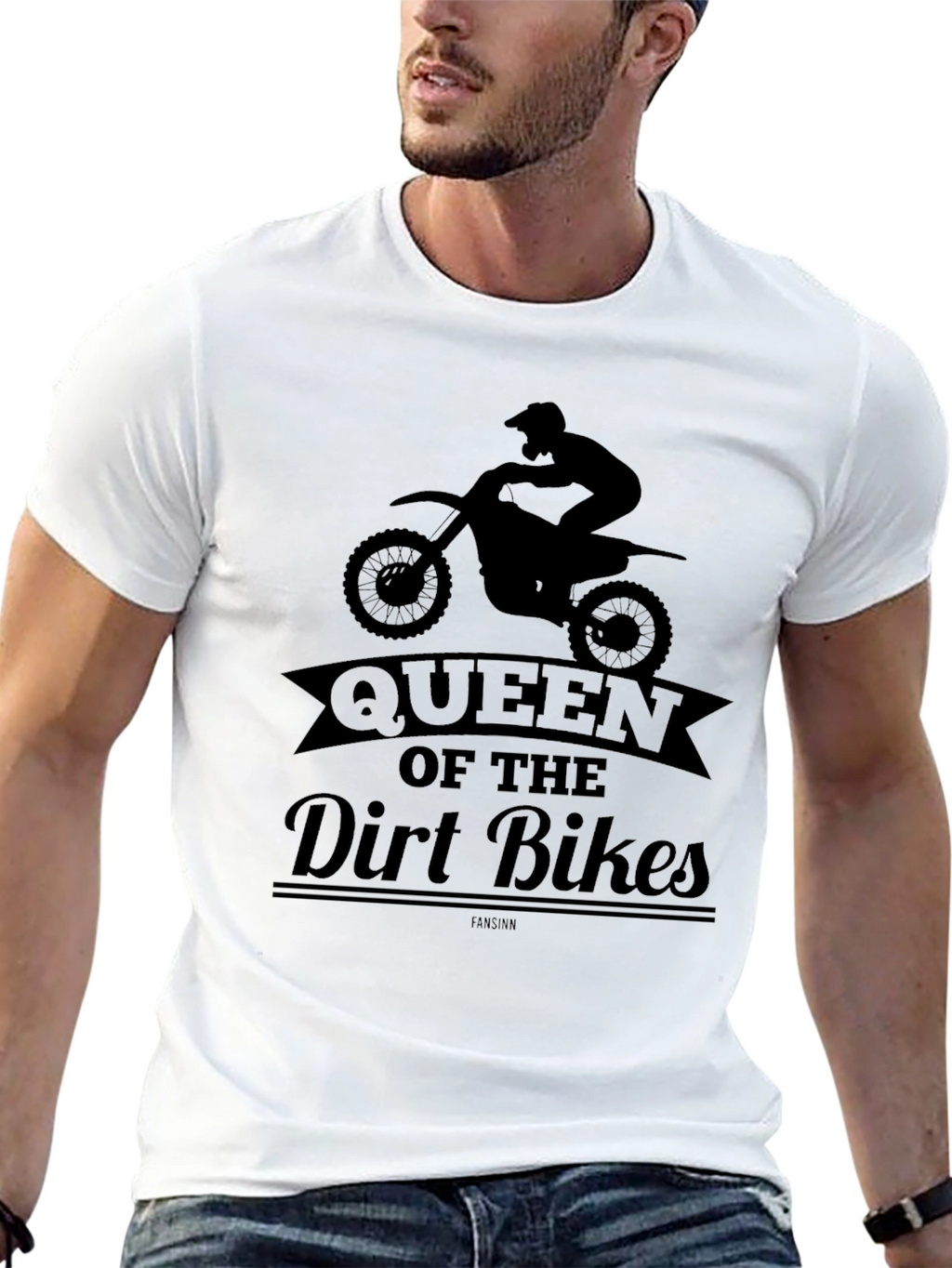 Queen of the Dirt Bikes Graphic Tee - Black